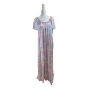 RARE Brand New‎ With Tags Vintage Miss Elaine Pastel Nightgown 1964-1973 Small